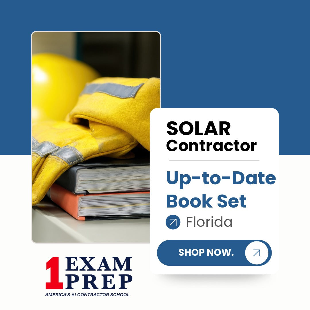 Florida Solar Contractor Exam Up to Date Book Set