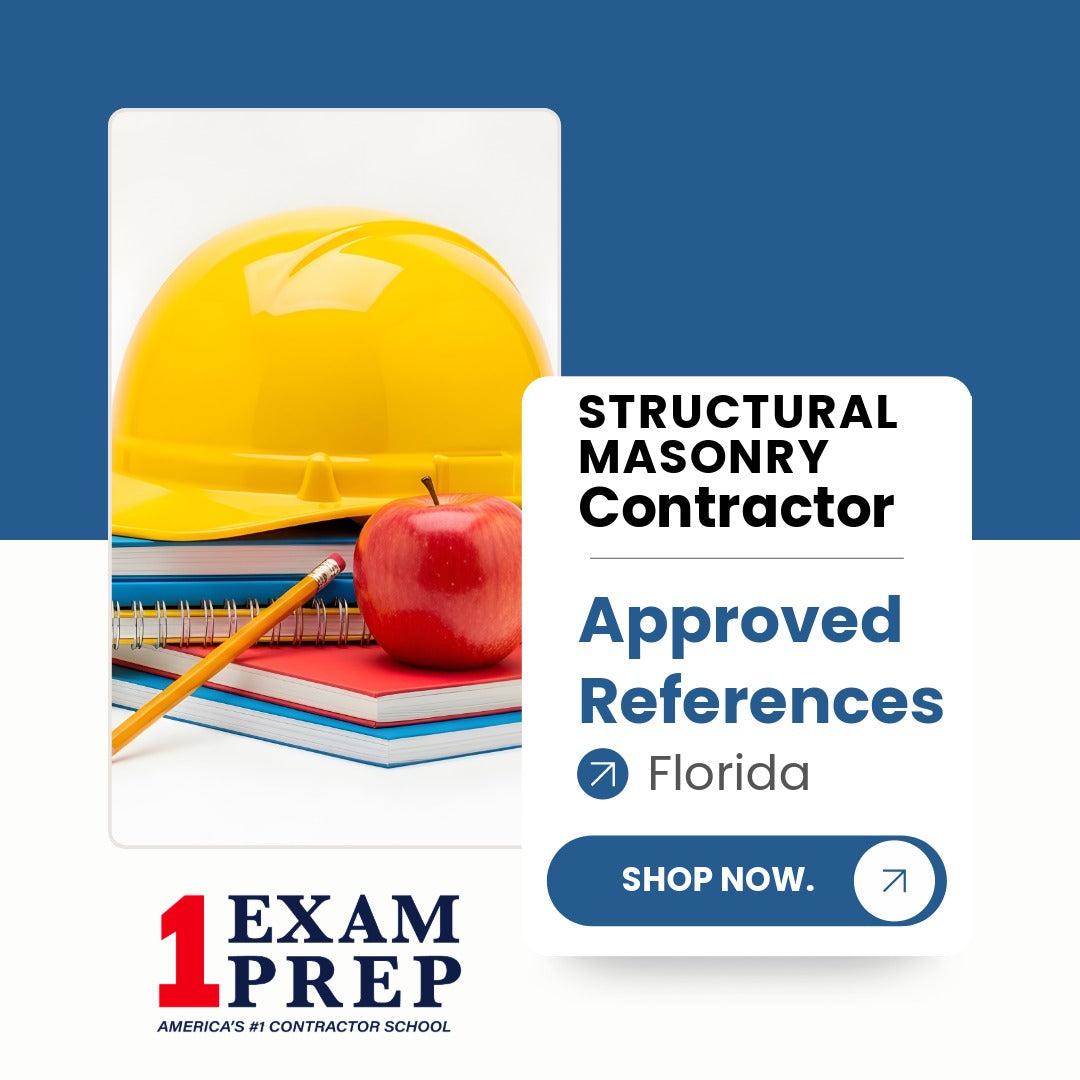 Florida Structural Masonry Specialty Contractor Exam Approved References