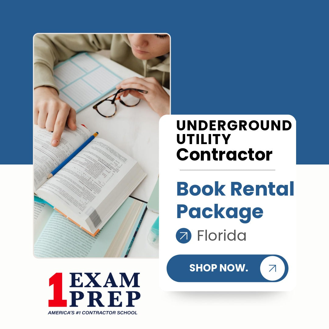 Florida Underground Utility Contractor Exam Book Rental Package