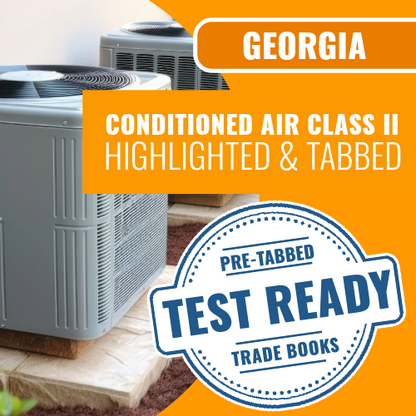 Georgia Conditioned Air Class II (Unrestricted) Contractor Highlighted & Tabbed Book Package