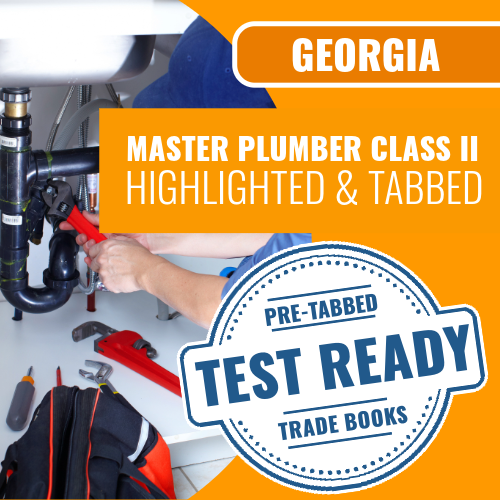 Georgia Master Plumber Class II (Unrestricted) Contractor Highlighted & Tabbed Book Package