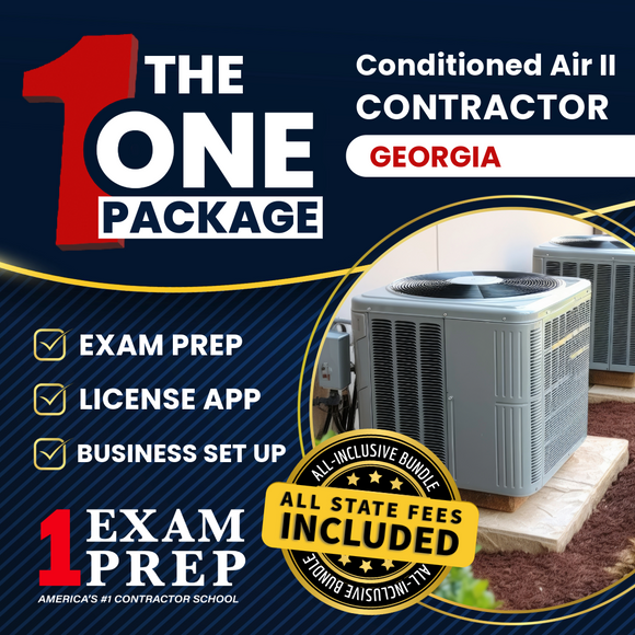 The 1 Package: All-Inclusive Georgia Conditioned Air Class II (Unrestricted) Contractor Exam, Licensing & Business Setup Solution