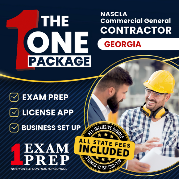 The 1 Package: All-Inclusive Georgia NASCLA Commercial General Building Contractor Exam, Licensing & Business Setup Solution