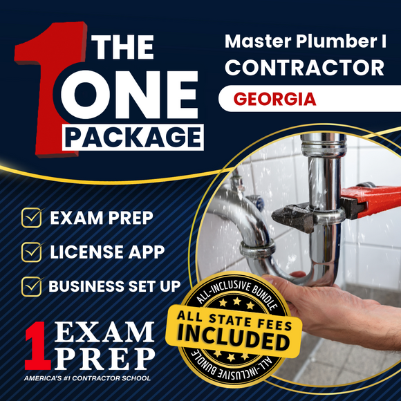 The 1 Package: All-Inclusive Georgia Master Plumber I (Restricted) Contractor Exam, Licensing & Business Setup Solution