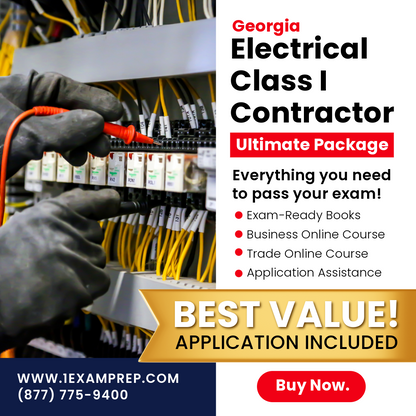 Georgia Electrical Class I (Restricted) Contractor Ultimate Exam Prep Rental Package