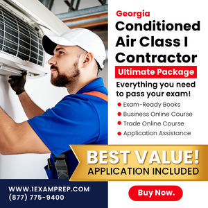 Georgia Conditioned Air Class I (Restricted) Contractor Ultimate Exam Prep Rental Package