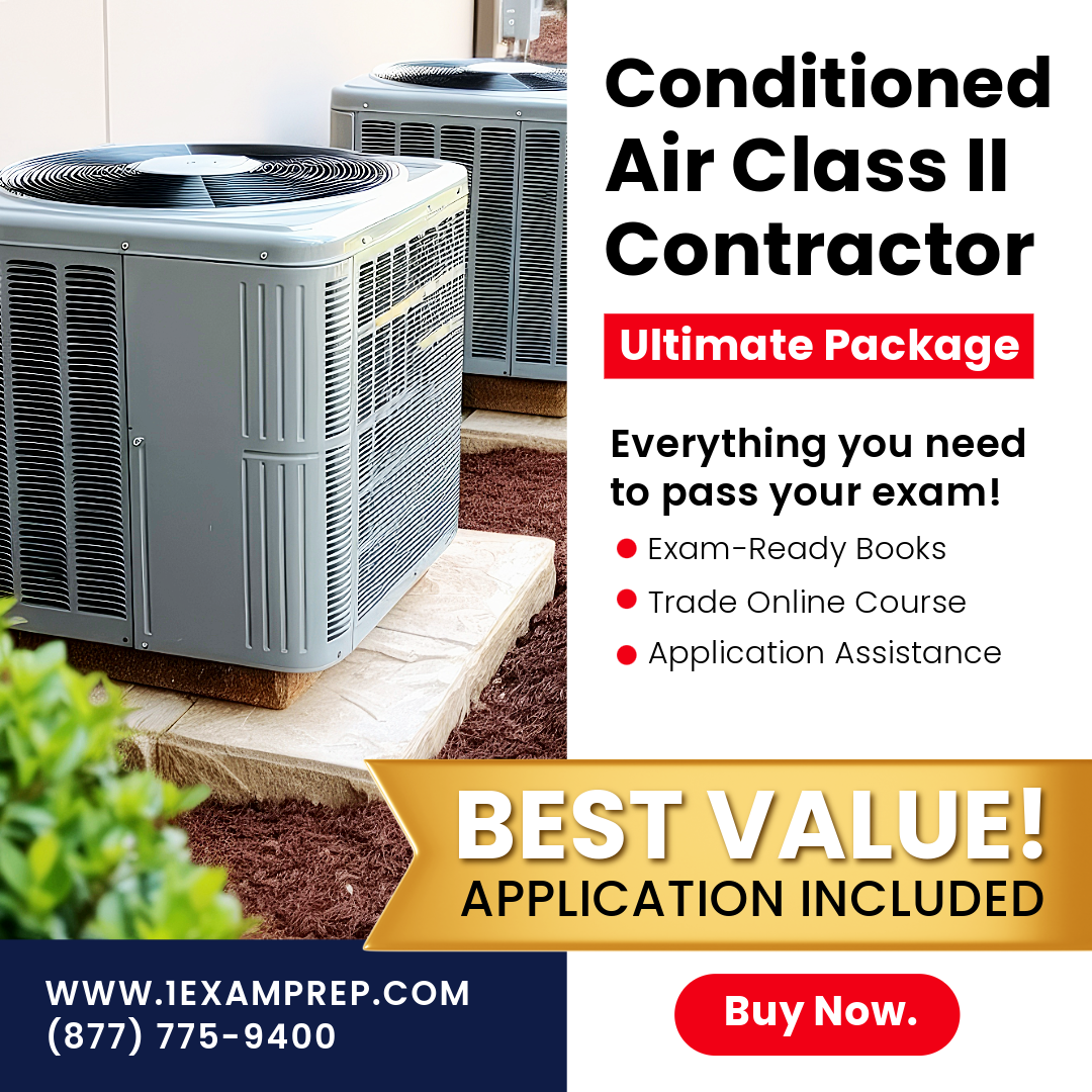 Georgia Conditioned Air Class II (Unrestricted) Contractor Ultimate Exam Prep Rental Package