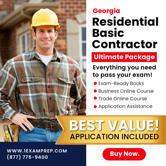 Georgia Residential Basic Contractor Ultimate Exam Prep Rental Package