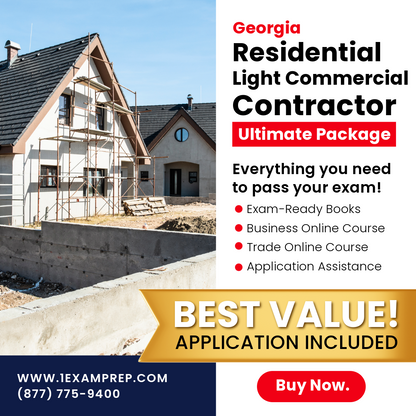 Georgia Residential Light Commercial Contractor Ultimate Exam Prep Rental Package