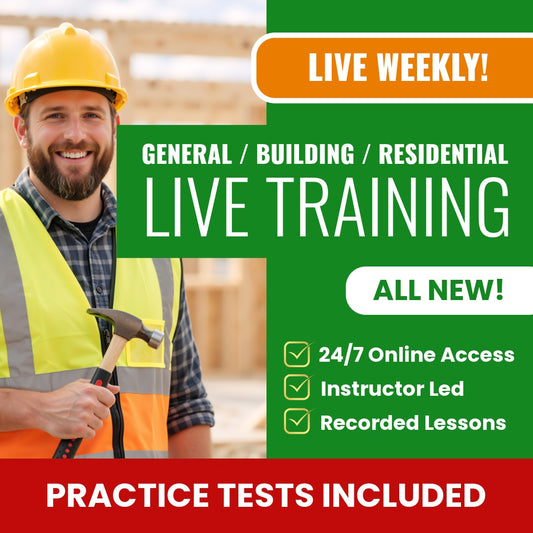 Weekly contractor exam prep live virtual and self-study training program