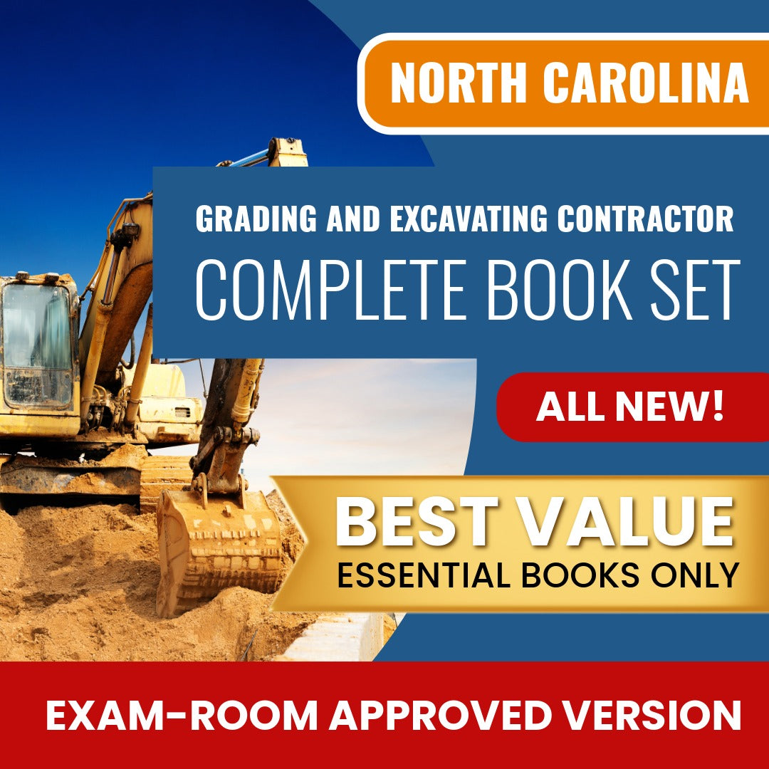 North Carolina Grading and Excavating Contractor Books Allowed into Exam Package
