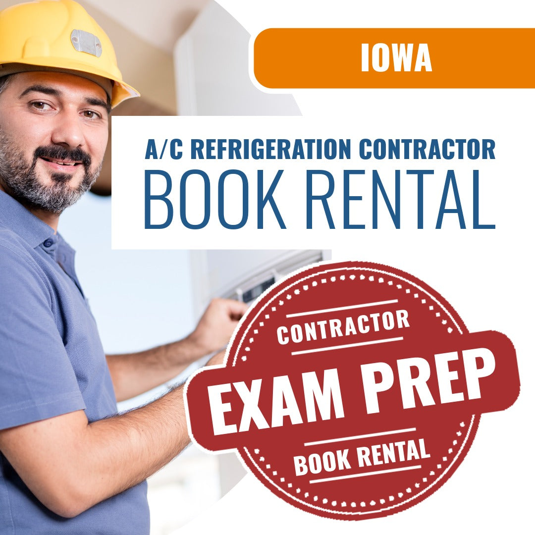 Iowa Disconnecting & Reconnecting Air Conditioning Refrigeration Systems Contractor - Books & Courses Rental Package