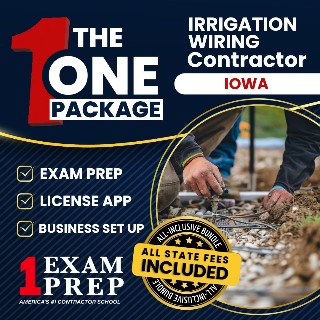 The 1 Package: All-Inclusive Iowa Irrigation System Wiring Contractor Exam, Licensing & Business Setup Solution