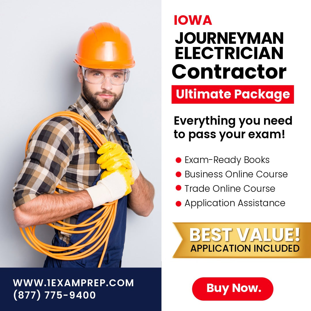 Iowa Journeyman Electrician Ultimate Exam Prep Rental Package
