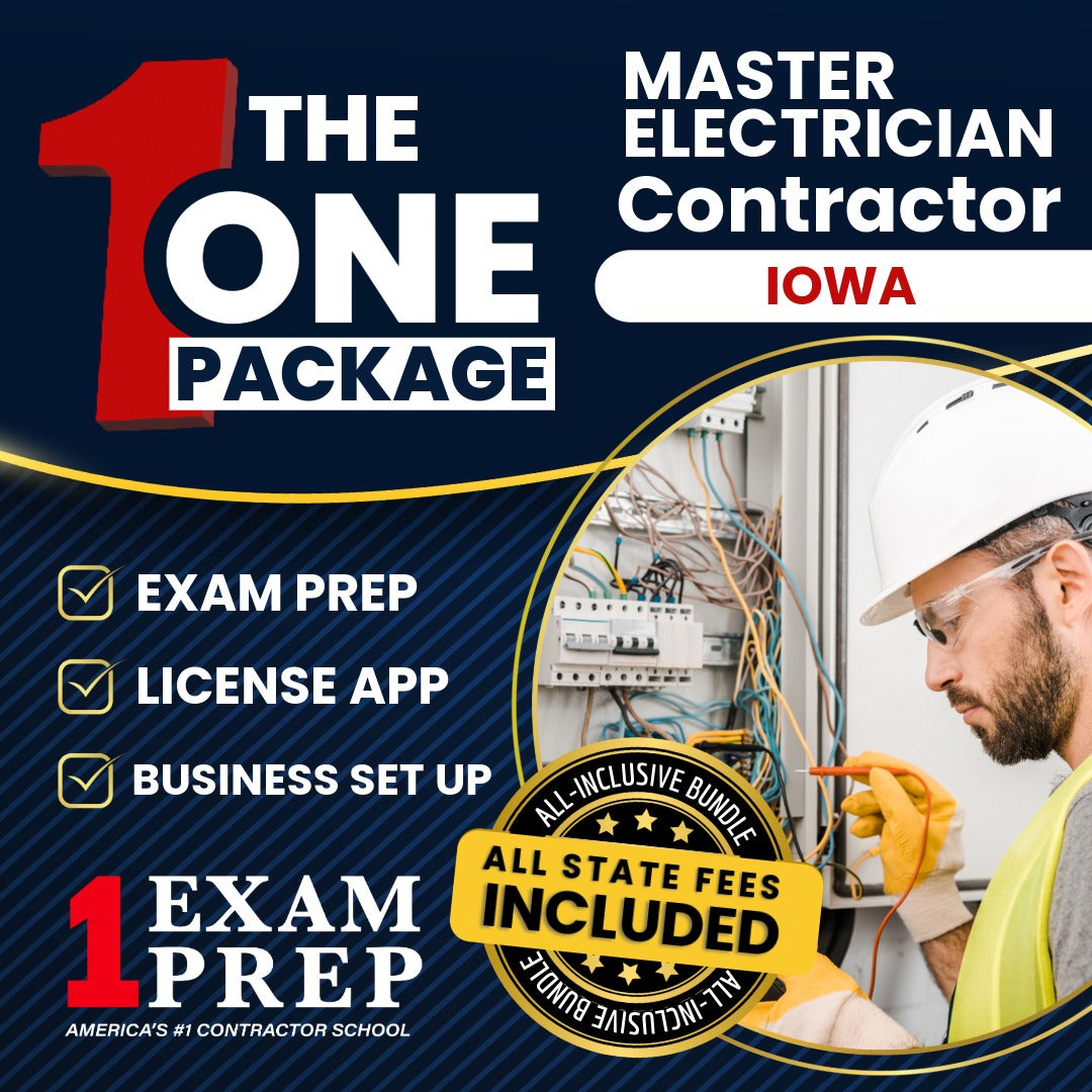 The 1 Package: All-Inclusive Iowa Master Electrician Exam, Licensing & Business Setup Solution