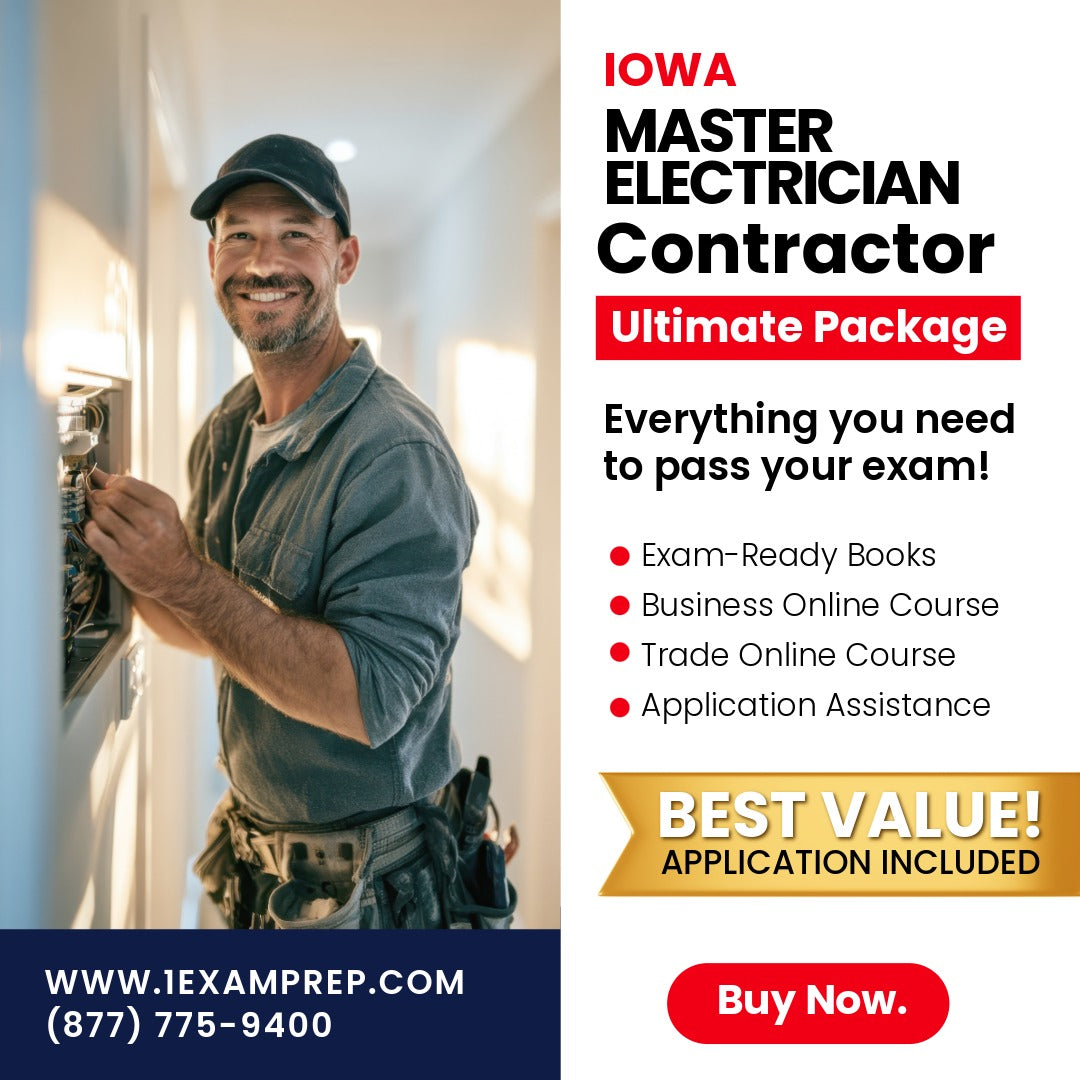 Iowa Master Electrician Ultimate Exam Prep Rental Package
