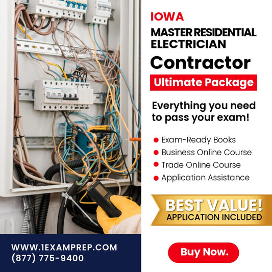 Iowa Master Residential Electrician Ultimate Exam Prep Rental Package