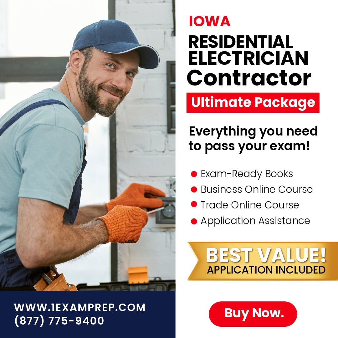 Iowa Residential Electrician Ultimate Exam Prep Rental Package