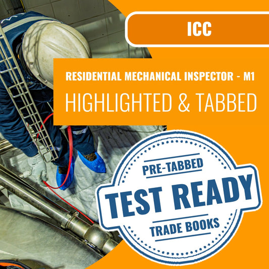 ICC Residential Mechanical Inspector - M1 Highlighted & Tabbed Book Package