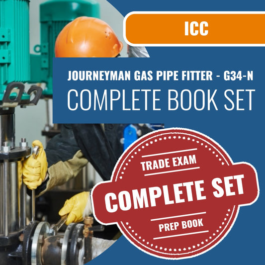 ICC Journeyman Gas Pipe Fitter - G34-N Exam Book Package