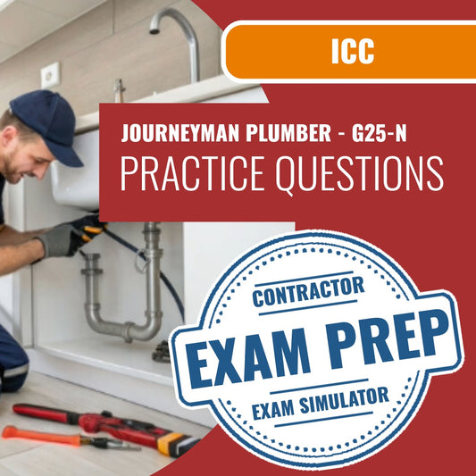 ICC G25 National Standard Journeyman Plumber Exam - Online Practice Questions