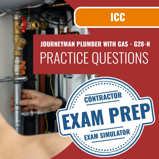 ICC G28 National Standard Journeyman Plumber with Gas Exam - Online Practice Questions