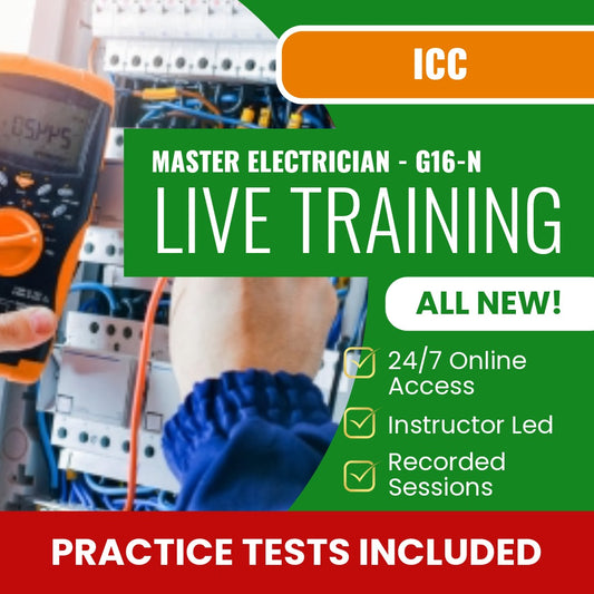 ICC Master Electrician - G16-N Exam Prep - Live Virtual + Self Study Training