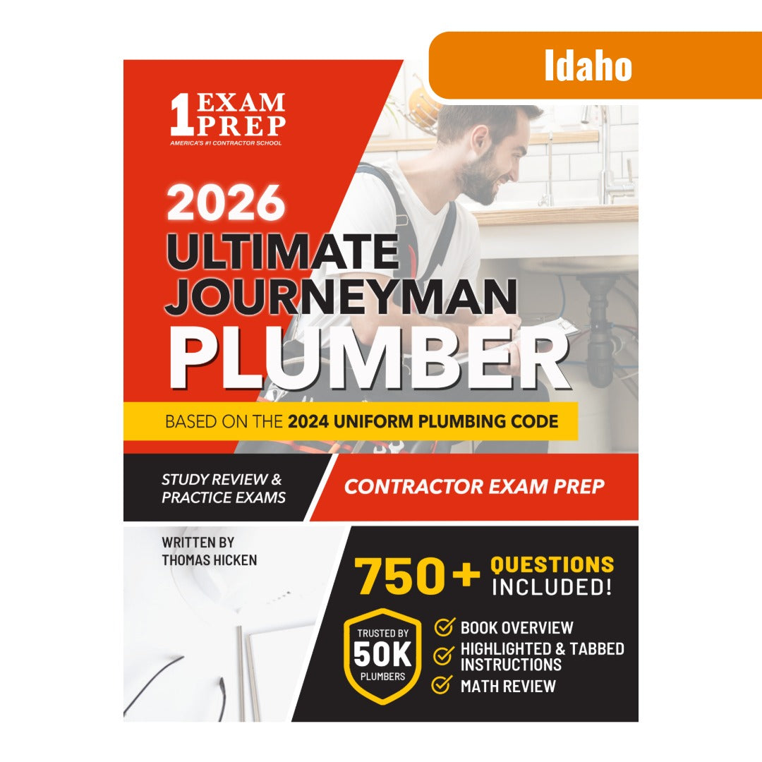 2026 Idaho Journeyman Plumber Exam Prep Study Guide (Based on 2024 UPC)