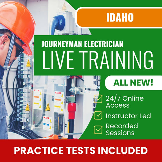 Idaho Journeyman Electrician Exam Prep - Live Virtual + Self Study Training