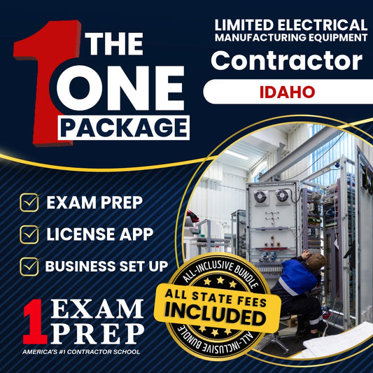 The 1 Package: All-Inclusive Idaho Limited Electrical Manufacturing Equipment Installer Contractor Exam, Licensing & Business Setup Solution