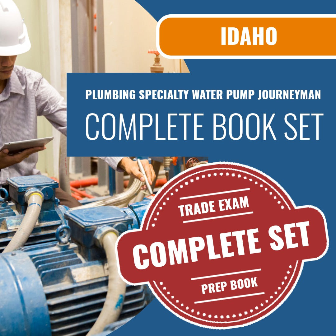 Idaho Plumbing Specialty Water Pump Journeyman Exam Book Package