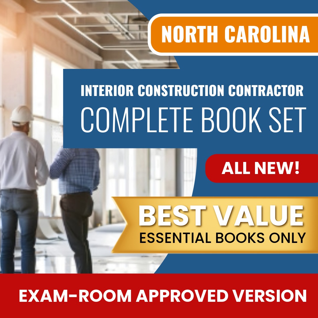 North Carolina Interior Construction Contractor Books Allowed into Exam Package