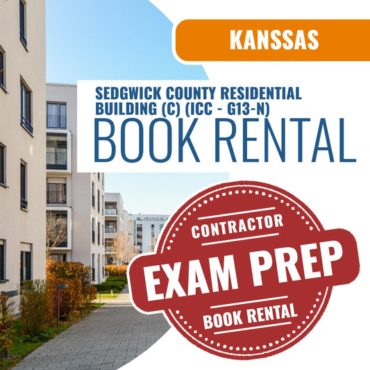 Sedgwick County Kansas Residential Building Contractor (C) (ICC - G13-N) - Books & Courses Rental Package