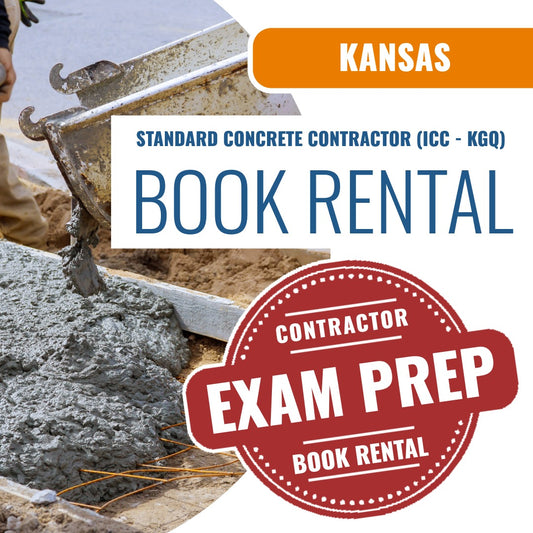 Kansas Standard Concrete Contractor (ICC - KGQ) - Books & Courses Rental Package