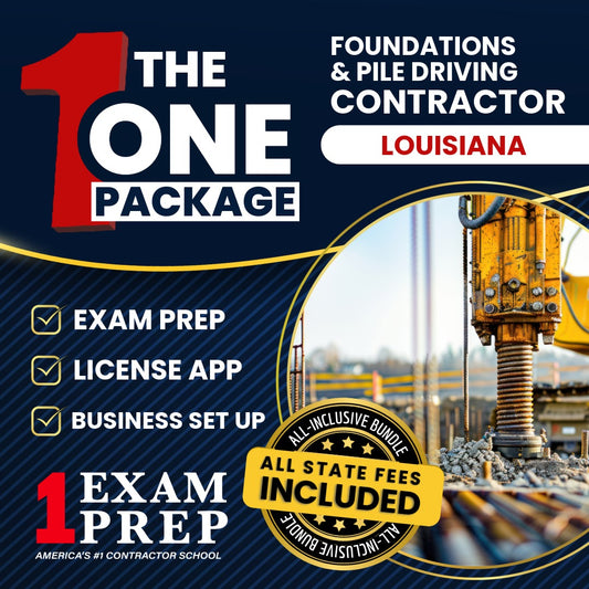 The 1 Package: All-Inclusive Louisiana Foundations And Pile Driving Contractor Exam, Licensing & Business Setup Solution
