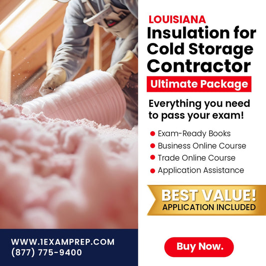 Louisiana Insulation For Cold Storage And Buildings Contractor Ultimate Exam Prep Rental Package