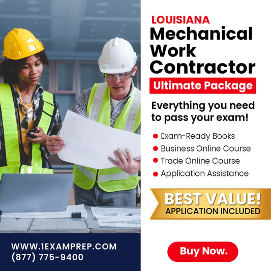 Louisiana Mechanical Work Contractor Ultimate Exam Prep Rental Package