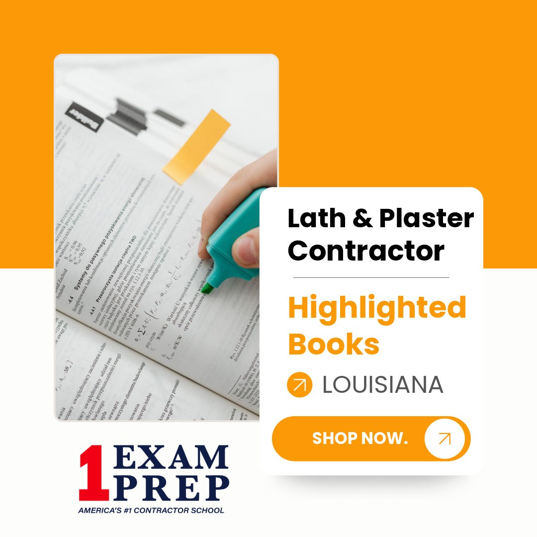 Louisiana Lath & Plaster Contractor Exam Highlighted Books
