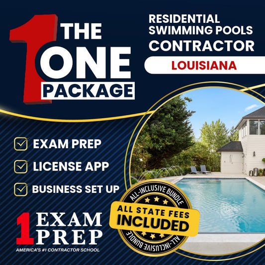 The 1 Package: All-Inclusive Louisiana Residential Swimming Pools Contractor Exam, Licensing & Business Setup Solution