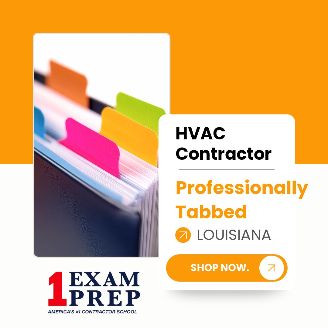 Louisiana HVAC Contractor Exam Professionally Tabbed
