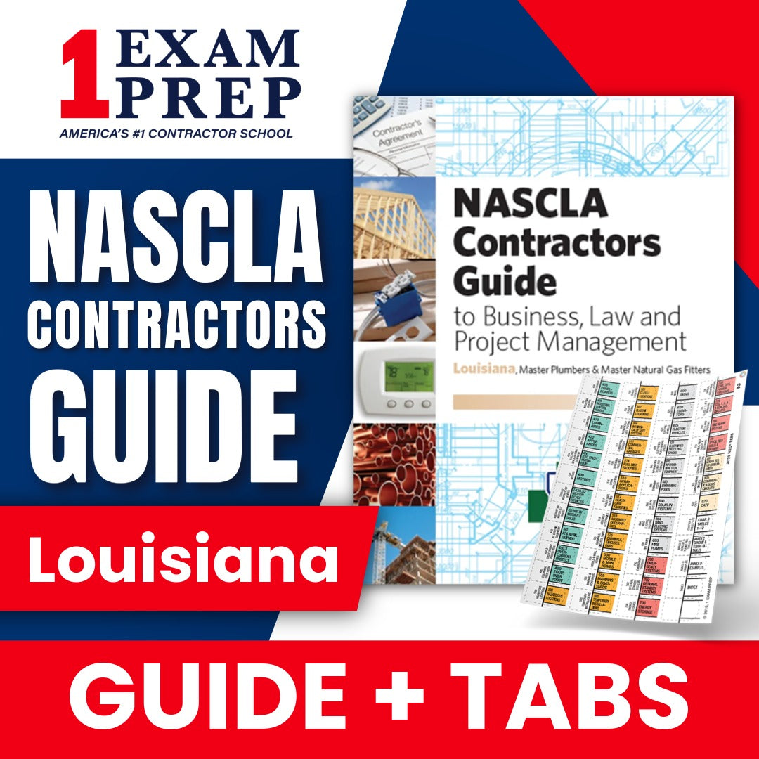 Louisiana Master Plumber & Natural Gas NASCLA Contractor's Guide to Business, Law and Project Management, 2nd Edition + Tabs Bundle