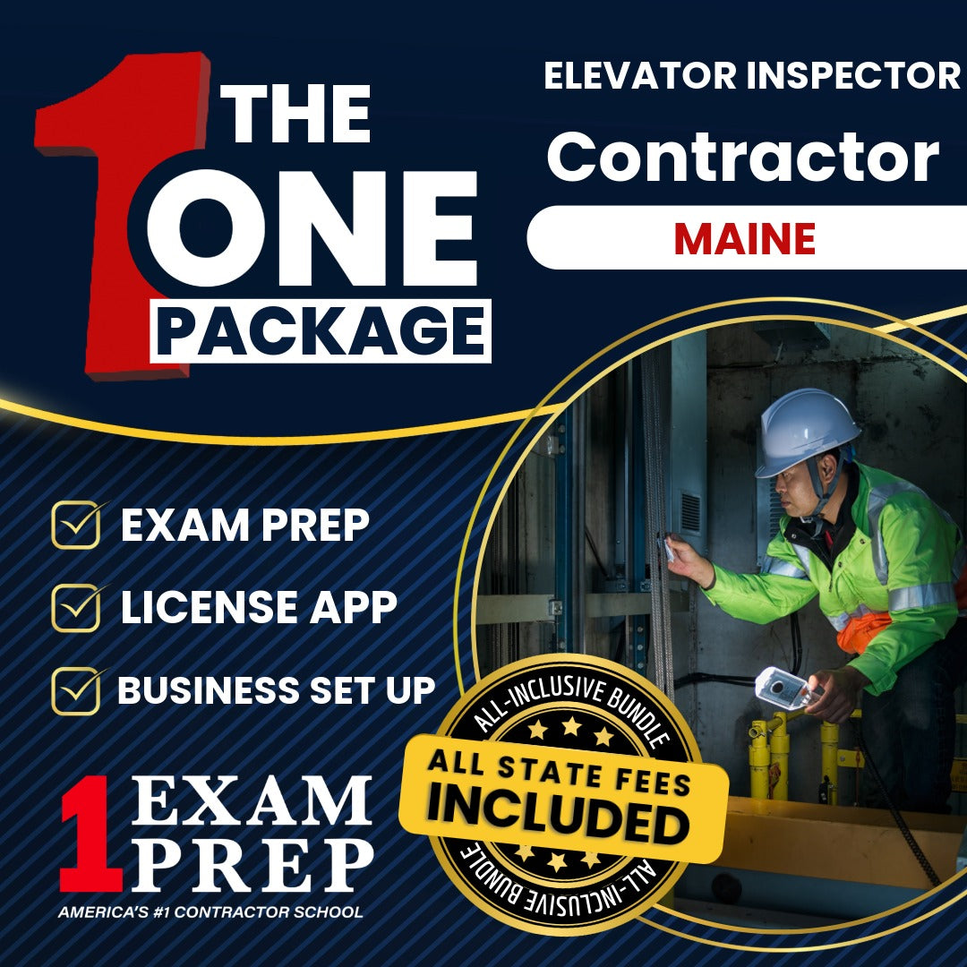 The 1 Package: All-Inclusive Maine Elevator Inspector Exam, Licensing & Business Setup Solution