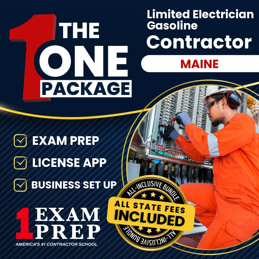The 1 Package: All-Inclusive Maine Limited Electrician Gasoline Dispensing Contractor Exam, Licensing & Business Setup Solution