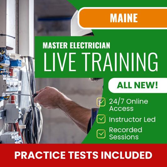 Maine Master Electrician Exam Prep - Live Virtual + Self Study Training