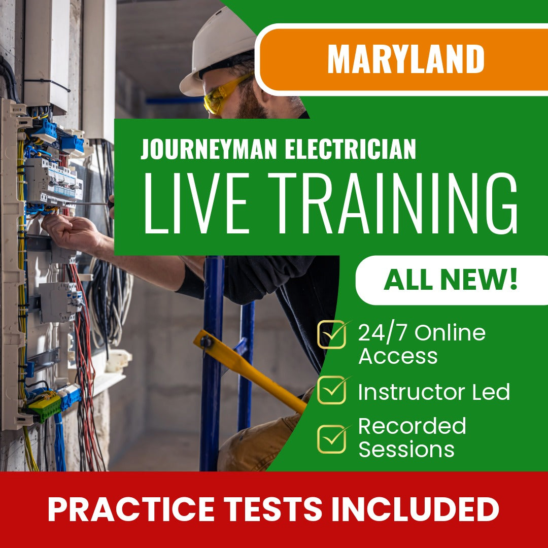 Maryland Journeyman Electrician Exam Prep - Live Virtual + Self Study Training