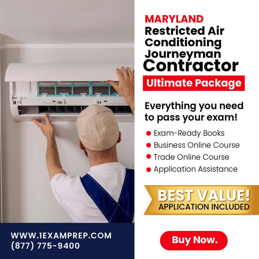 Maryland Restricted Air Conditioning Journeyman Exam Prep Rental Package