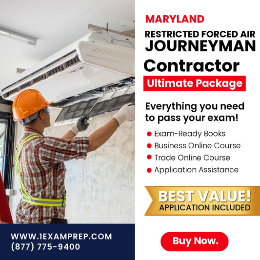 Maryland Restricted Forced Air Journeyman Exam Prep Rental Package
