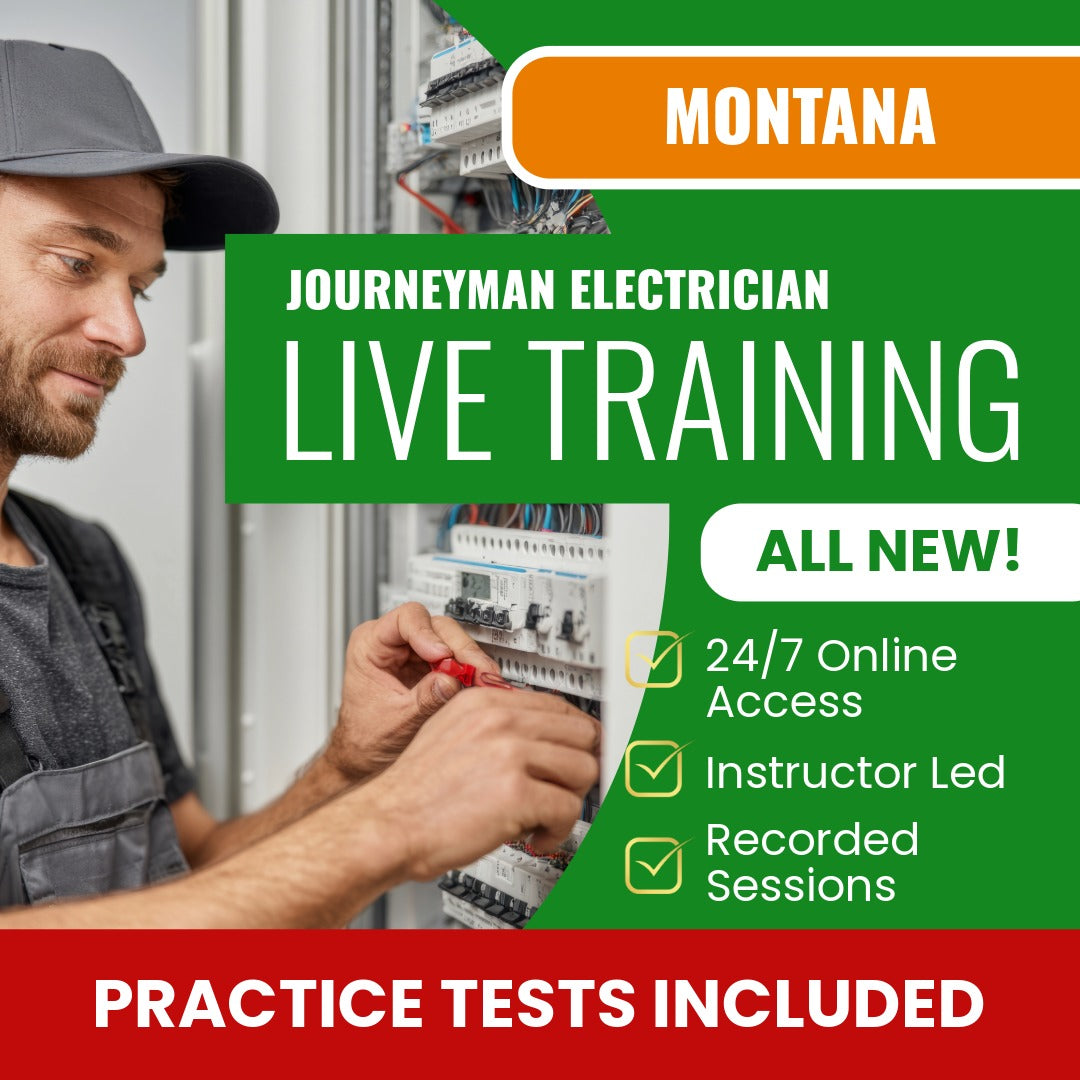 Montana Journeyman Electrician Exam Prep - Live Virtual + Self Study Training