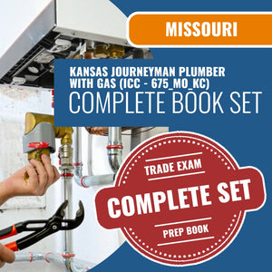 Missouri Kansas City Journeyman Plumber with Gas Contractor (ICC - 675_MO_KC) Exam Book Package