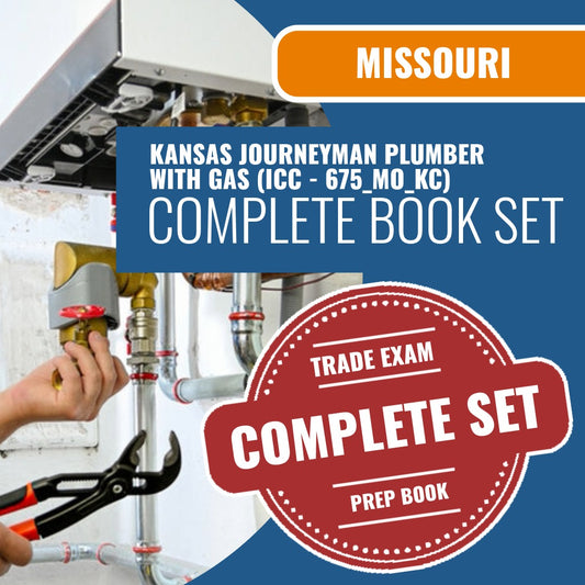 Missouri Kansas City Journeyman Plumber with Gas Contractor (ICC - 675_MO_KC) Exam Book Package